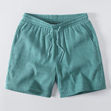 Textured Seersucker Short Sleeve Shirt & Drawstring 6“ Shorts Set