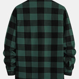 Flannel Fleece Lined Plaid Shirt with Pockets