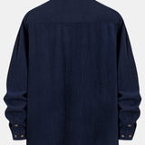 Long Sleeve Corduroy Pocket Button Up Shirt