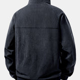Quarter Zip Corduroy Raglan Sleeve Sweatshirt & Corduroy Pants Set
