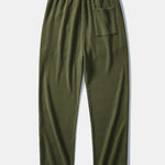 Contrast Knit Waffle Johnny Collar Polo & Drawstring Knitted Waffle Pants Set
