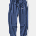 It Is What It Is Print Crew Neck Sweatshirt & Jogging Pants Set