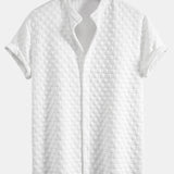 Checkerboard Stand Collar Shirt