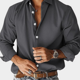 SLIM FIT STRETCH BUTTONED SHIRT FOR MEN