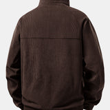 Quarter Zip Corduroy Raglan Sleeve Sweatshirt & Corduroy Pants Set