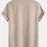 Contrast Pocket Stand Collar Shirt