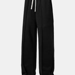 Line Dachshund Print Sweatshirt & Pleated Pintuck Sweatpants Set