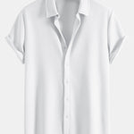 Muscle Fit Textured Button Up Shirt