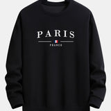Paris Print Relax Fit Crew Neck Sweatshirt & Jogging Pants Set
