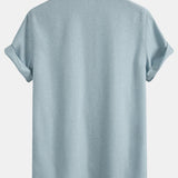 Contrast Pocket Stand Collar Shirt