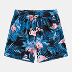 Flamingo Tropical Print Shirt & Shorts Set