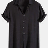 Light Crinkled Fabric Button Up Shirt