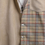Corduroy Plaid Patchwork Shirt