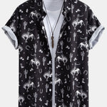 Cowboy Cactus Print Shirt & Swim Shorts Set