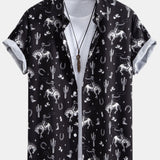 Cowboy Cactus Print Shirt & Swim Shorts Set
