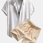 Paisley Print Shirt & Swim Shorts Set