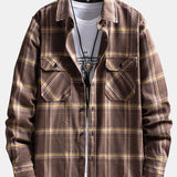 Double Patch Pockets Plaid Shirt
