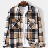 Long Sleeve Button Up Flannel Plaid Overshirt