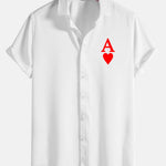 Poker Hearts Graphic Print Shirts