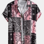 Paisley Print Shirt & Shorts Set