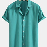 Crinkled Texture Button Up Shirt