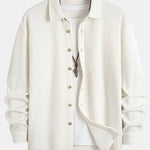 Long Sleeved Waffle Button Up Shirt