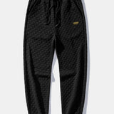Checkerboard Jacquard Quarter Zip Sweatshirt & Jogger Pants Set