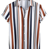 Colored Striped Print Shirt
