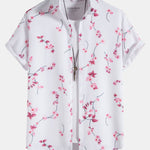 Cherry Blossom Print Button Up Shirt
