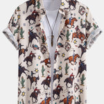 Cowboy Print Button Up Shirt