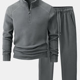 Quarter-Zip Fleece Sweatshirt & Polar Fleece Straight Leg Pants Set