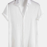 Light Crinkled Fabric Button Up Shirt