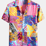 Geometric Floral Print Shirt