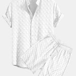 Checkerboard Jacquard Shirt & Checkerboard Jacquard Shorts Set