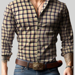PLAID LONG SLEEVE SHIRT FOR MEN