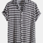 Black and White Geometric Print Shirt