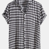 Black and White Geometric Print Shirt
