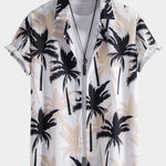 Palm Tree Print Shirt & Swim Shorts Set