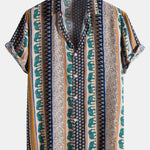 Elephant Geometric Print Shirt