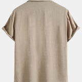 Cotton Blend Lapel Shirts #This Item Will Shrink After Washing, So We