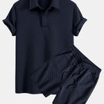 Geometric Jacquard Polo & Geometric Jacquard Shorts Set