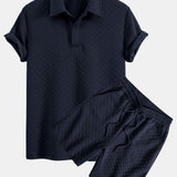 Geometric Jacquard Polo & Geometric Jacquard Shorts Set