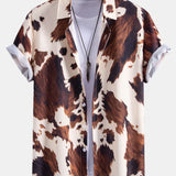 Cow Print Button Up Shirt