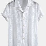 Embroidered Floral Cuban Shirt & Straight Leg Linen Pants Set