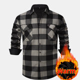Flannel Fleece Lined Plaid Shirt with Pockets