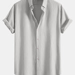 Crinkled Textured Button Down Shirt