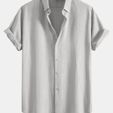 Crinkled Textured Button Down Shirt