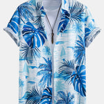Leaf Island Print Shirt & Drawstring Swim Shorts Set