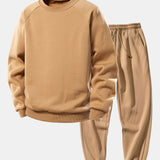 Basic Crew Neck Sweatshirt & Jogger Pants Set