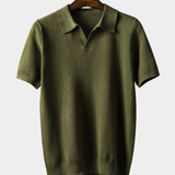 Elijah | Textured knit polo shirt